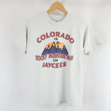90년대 USA제 COLORADO 록키 산맥 프린트 티셔츠 구제 의류