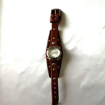 남성용 가죽 벨트 손목시계