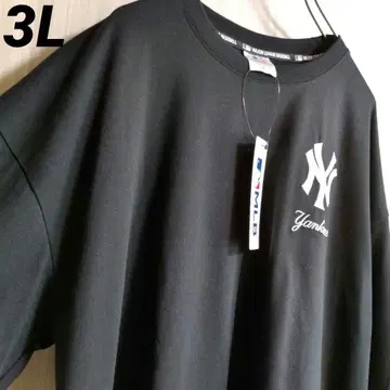 MLB 양키스 로고 자수 빅 로고 티셔츠 3L 빅 사이즈 반팔