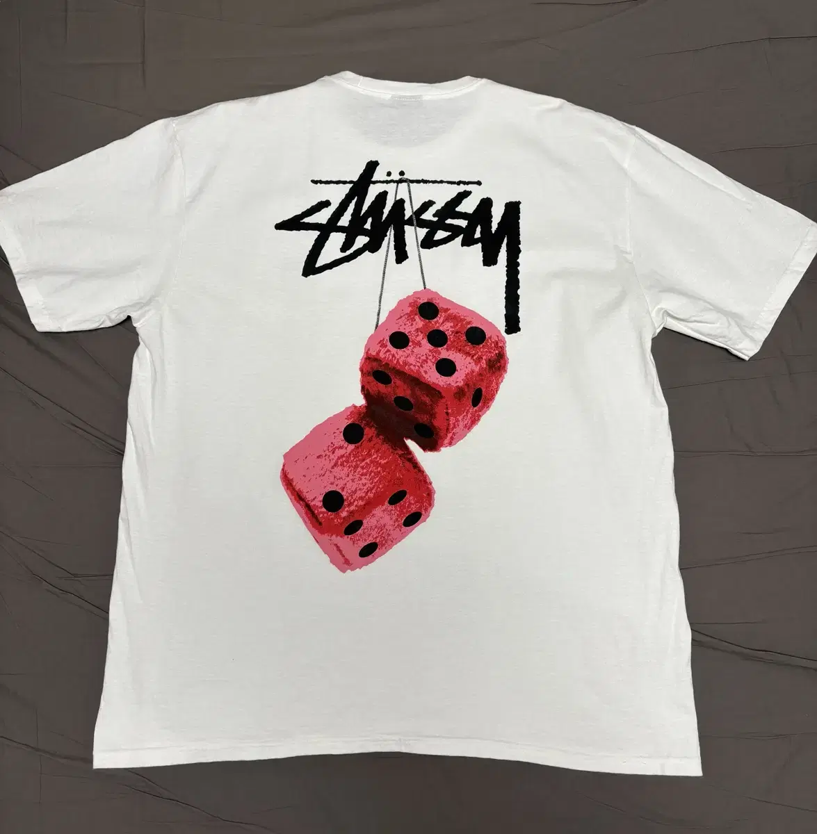 A+급) 스투시 퍼지 다이스 티셔츠 XL stussy fuzzy dice