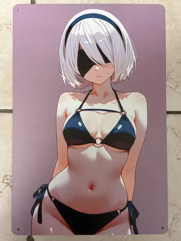 니어 오토마타 2B 양철 간판