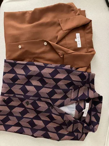 UNITED ARROWS 오픈 카라 반팔 셔츠 2장 세트 S