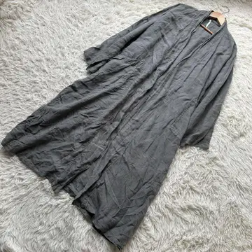 ATPOVA 아르테포베라 린넨 100% 롱 가디건 가운 겉옷
