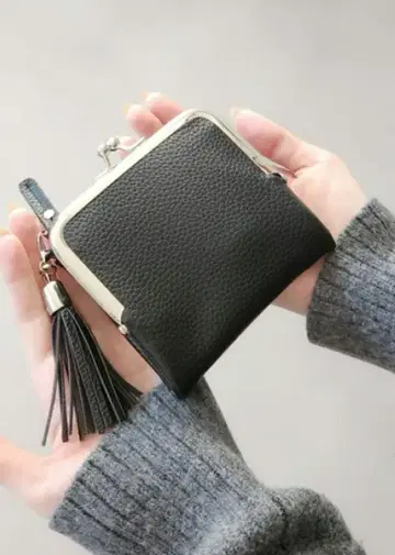 가마구치 미니 지갑 두겹 키링 포함