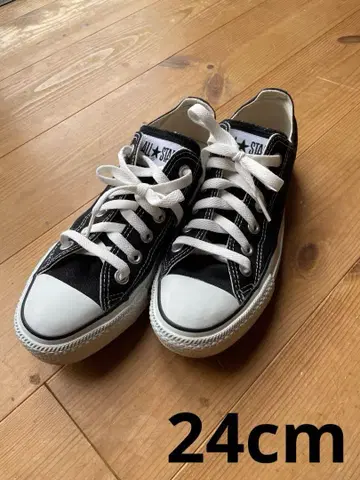 컨버스 24cm 블랙 로우 컷 스니커즈