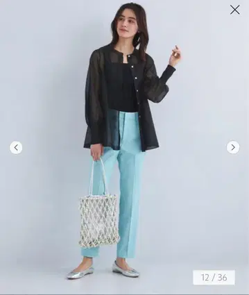시어 페플럼 니트 가디건 - 워셔블 -