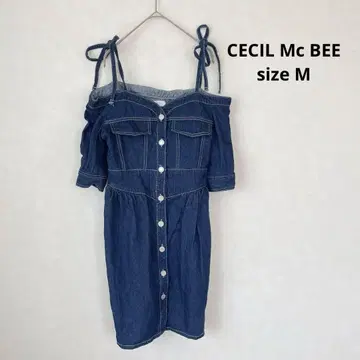 CECIL Mc BEE 오프숄더 데님 원피스