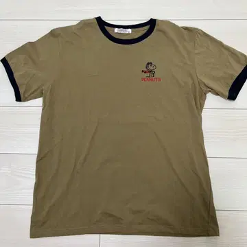 PEANUTS 스누피 티셔츠 LL 카키