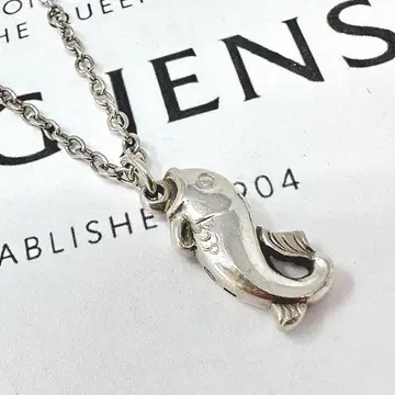 GEORG JENSEN 피쉬 롱 체인 목걸이 토글 925