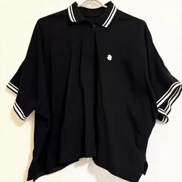 사카이 S 피케 폴로 셔츠 블랙