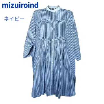 mizuiro ind/미즈이로 인드 핀턱 스탠드 카라 와이드 셔츠