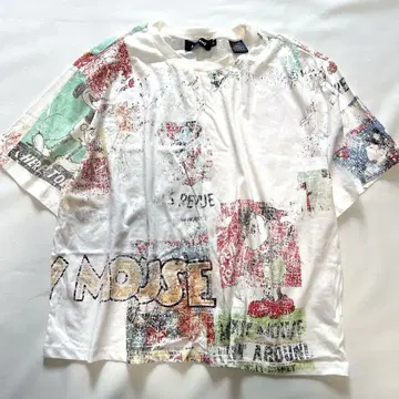 Desigual 디지알 디즈니 빈티지 가공 티셔츠 XL