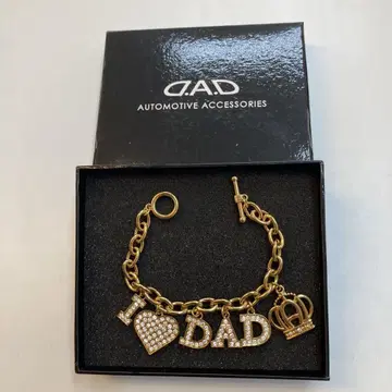 DAD 가르송 체인 팔찌 골드 참 DAD 액세서리