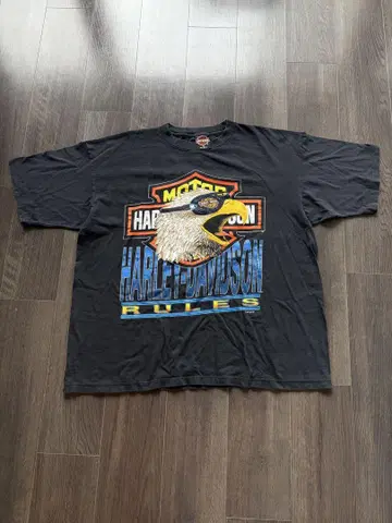 양호한 상태 프리즈레 HARLEY DAVIDSON 티셔츠 할리데이비슨