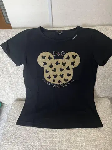 D&G 미키마우스 티셔츠 S 사이즈 블랙