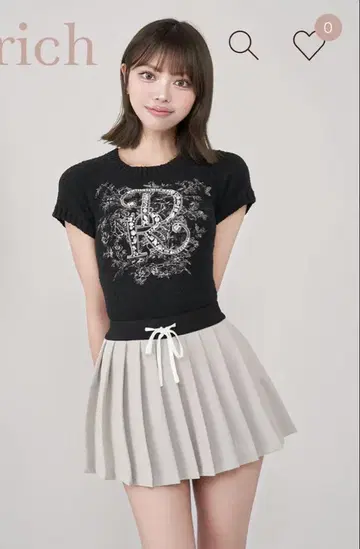 다리치 DR 비쥬 플라워 니트 탑