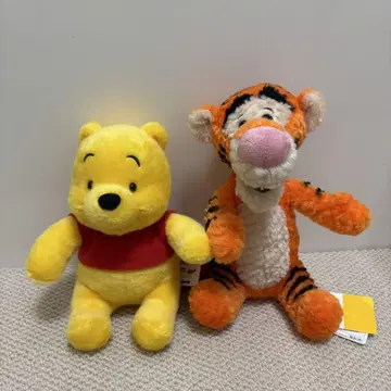 도쿄 디즈니 리조트 곰돌이 푸와 티거 봉제 인형 세트