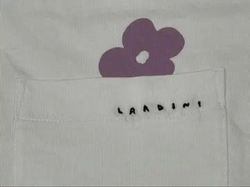 LARDINI 라르디니 가슴 포켓 티셔츠 로고 자수 콜라보