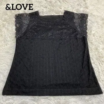 안드러브 더 매력적인 플라워 레이스 탱크탑 QVC 블랙 LL
