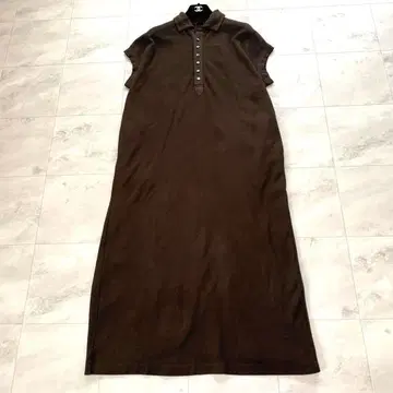 45R 허니콤 카노코 M 폴로 드레스 피케 셔츠 원피스 로고 자수