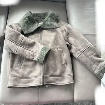 페이크 무스탕 자켓 베이지