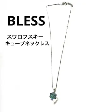 BLESS 블레스 스와로브스키 큐브 목걸이 크리스탈 실버