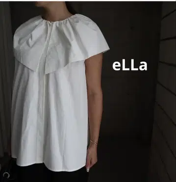 eLLa 백 티어드 케이프 블라우스