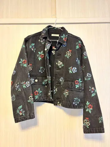 MOUSSY 꽃무늬 자수 데님 자켓