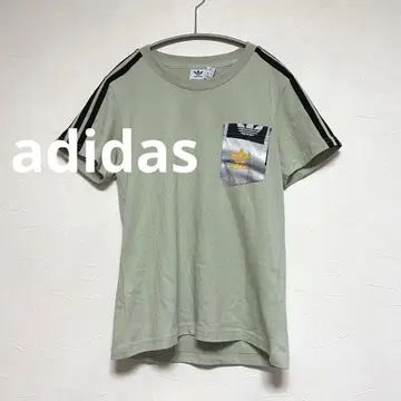 아디다스 adidas 반팔 티셔츠 트레포일 가슴 포켓 XS