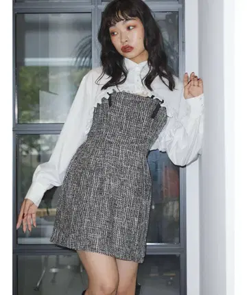 jouetie 크롭 프릴 블라우스