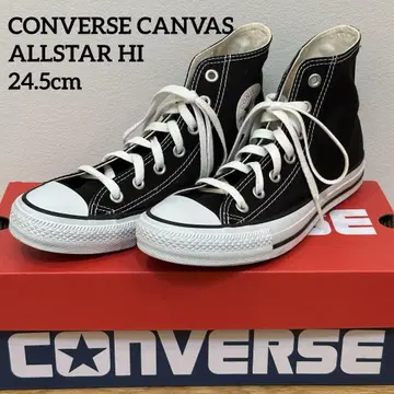 CONVERSE 캔버스 올스타 HI 블랙 24.5