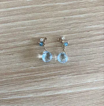 테이크업 블루 토파즈 마카롱 컷 참