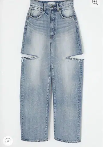 moussy 허벅지 슬릿 루즈 스트레이트