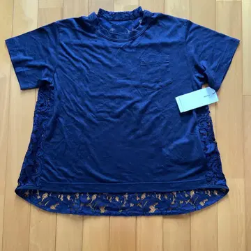 Sacai 사카이 레이스 상의 티셔츠 다크 네이비 미사용품