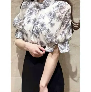 snidel 오간 시스루 블라우스
