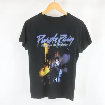 PRINCE PURPLE RAIN 바이크 영화 프린트 밴딩 티셔츠