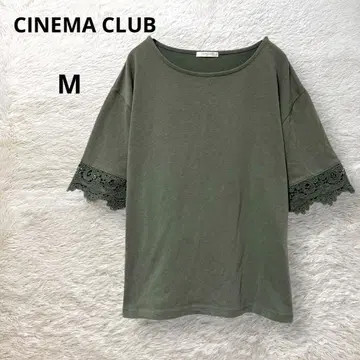 CINEMA CLUB 반팔 티셔츠 컷소 소매 레이스 얇은 소재 M