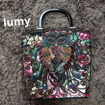 황실 지정 LUMY 루미 하시모토 비즈 핸드백 올빼미