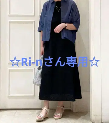 그로브 자수 레이스 원피스 L 사이즈 블랙