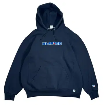 엑스라지 러셀 애슬레틱 풀오버 후드티 블랙 L