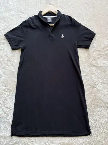 참스 치비 카라 폴로 셔츠 원피스 블랙 L