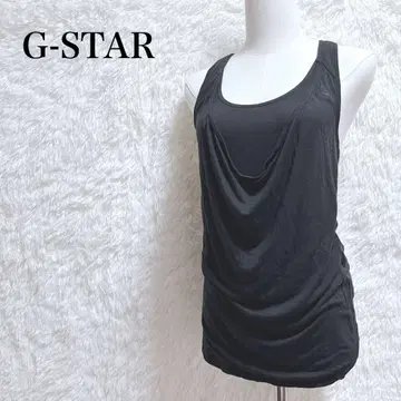 지스타로우 탱크탑 S 블랙 이후 후크 원포인트 드레이프
