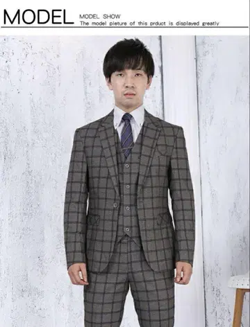 남성용 수트 스타일리시 수트 3피스 수트 결혼식 면접 비즈니스 남성복