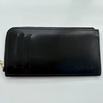 OURHOME 슬림한 가죽 장지갑 블랙