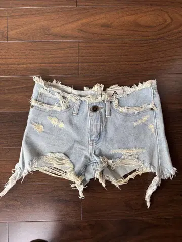 유니프 UNIF 데님 숏 팬츠 컷오프 데미지 가공 24인치