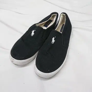 폴로 24.7cm 블랙 슬립온