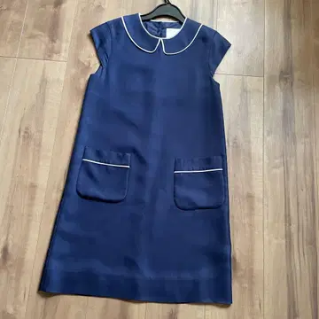 미사용에 가까운 kate spade 원피스 새틴 블루 반팔