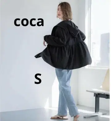 coca UV 차단 후드티 UV 차단 개더 후드티 블랙 S 새상품