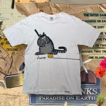 crazyshirt 크리반 캣 90s USA제 싱글 스티치 티셔츠