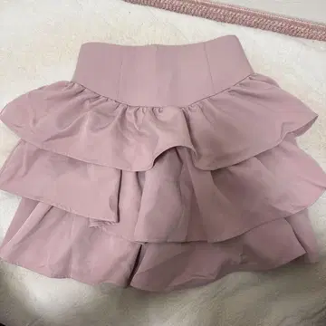 Lovilyn 라비린 3단 프릴 미니 스커트 핑크 S 사이즈